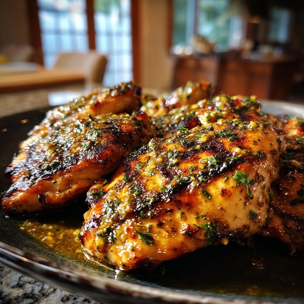 Gegrilltes Hähnchen Mit Honig Senf