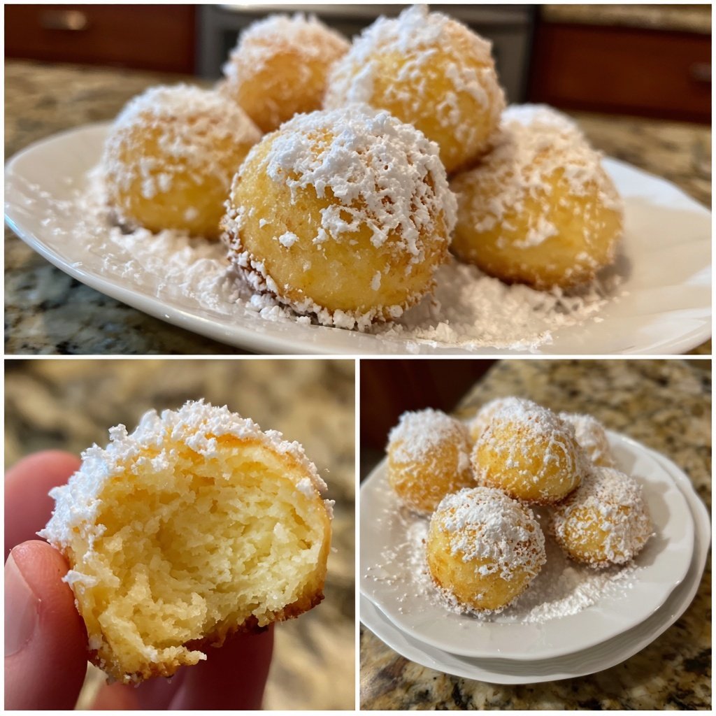 Quarkbällchen mit Joghurtteig