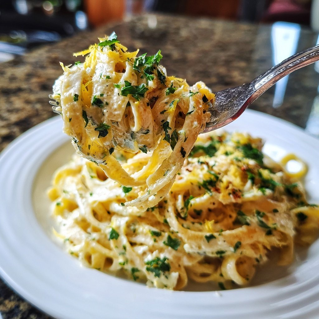 Pasta Mit Zitronen Sahnesauce