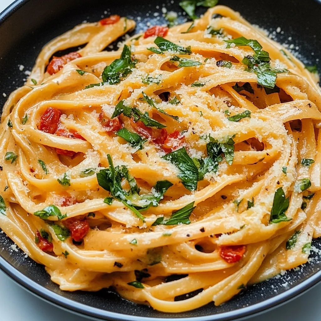 Cremige Pasta mit getrockneten Tomaten (vegan)