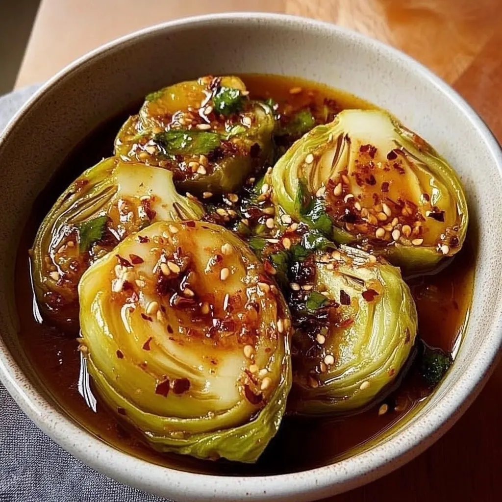 Geschmorter Spitzkohl mit Würziger Sauce