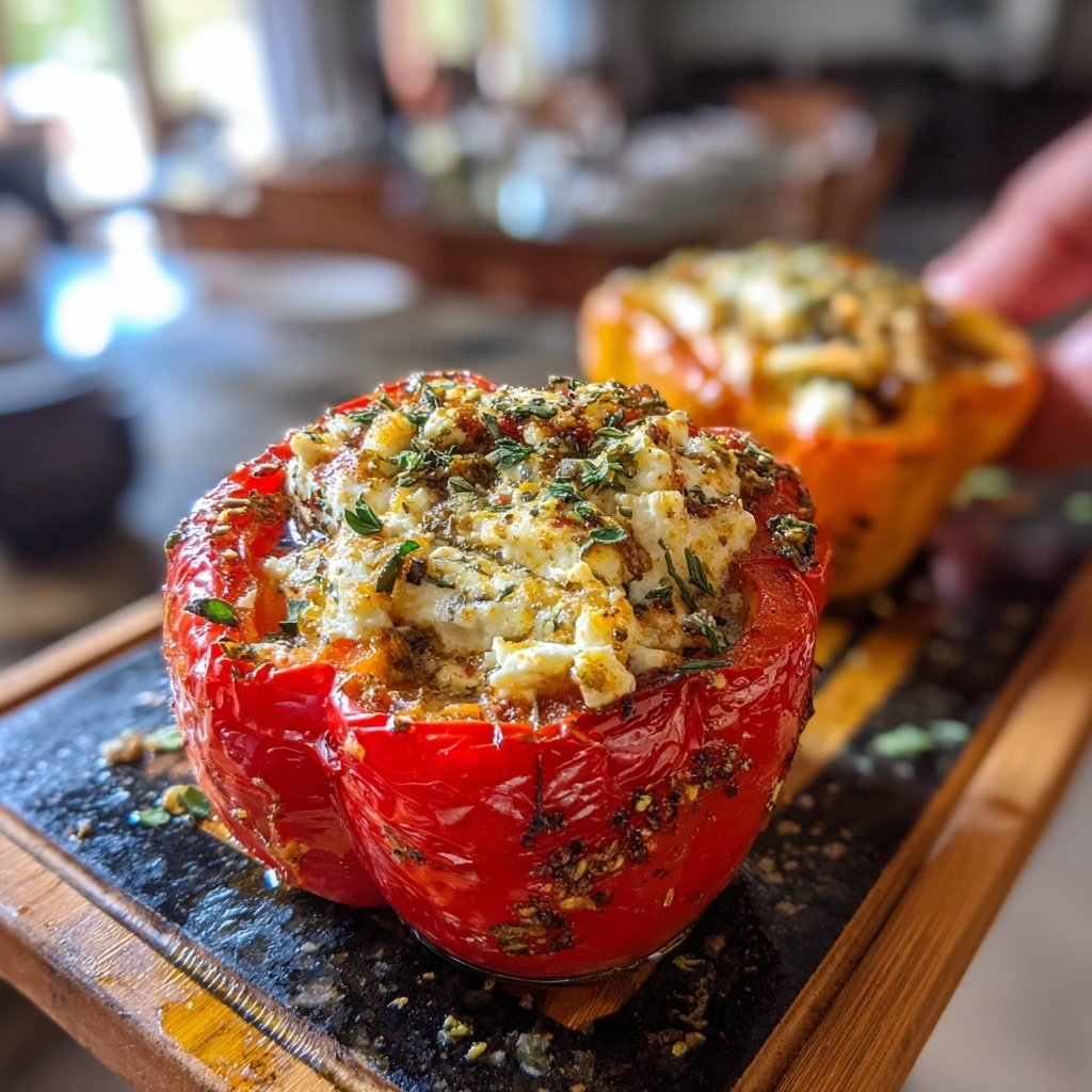 Ofen Paprika Mit Feta