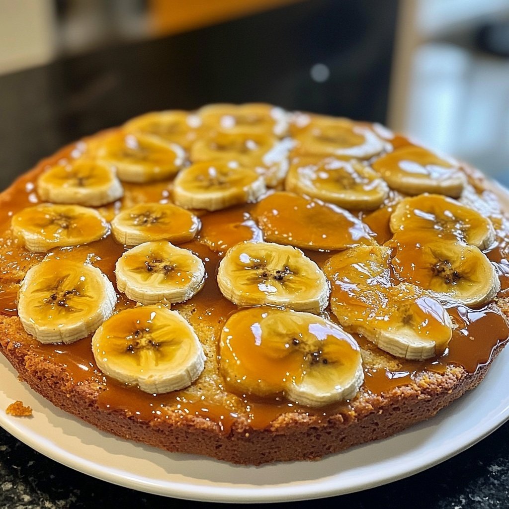 Bananenkuchen mit Karamell
