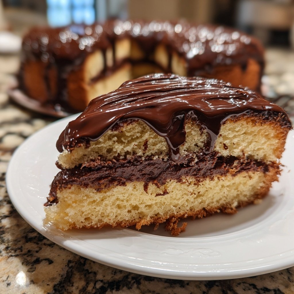 Geburtstagskuchen mit Schokoladenfüllung