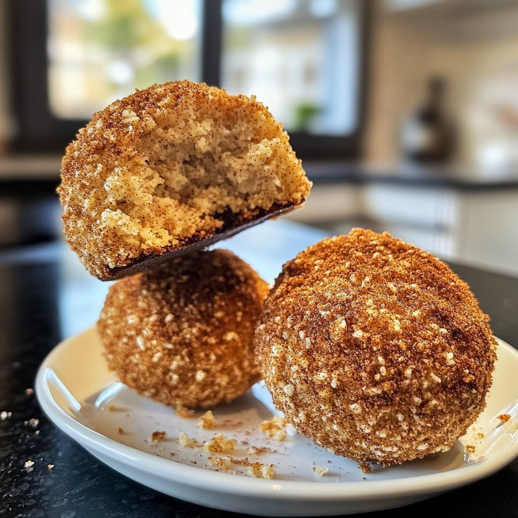 Protein Bällchen mit Zimt und Hafer