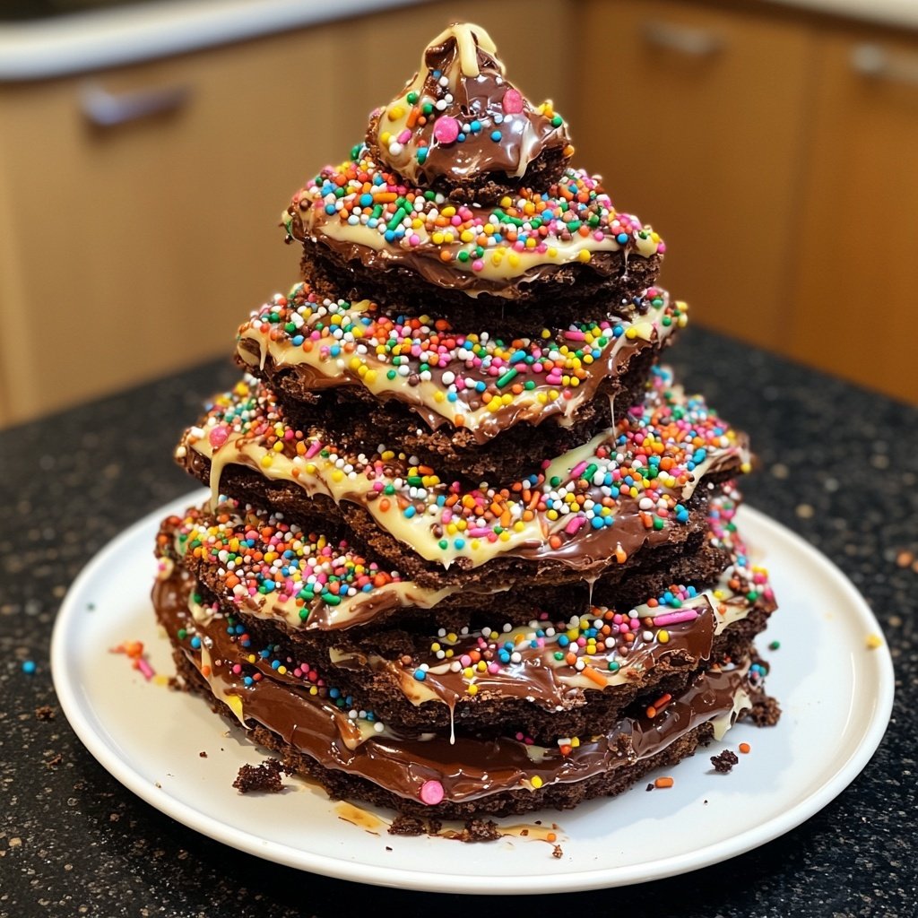 Nutella Schokoladen Weihnachtsbaum