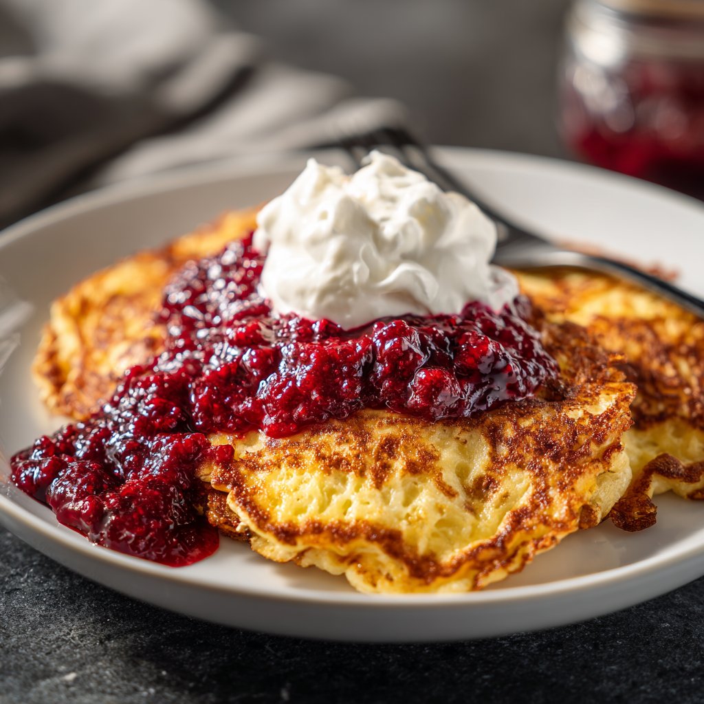 Pfannkuchen mit Joghurtteig