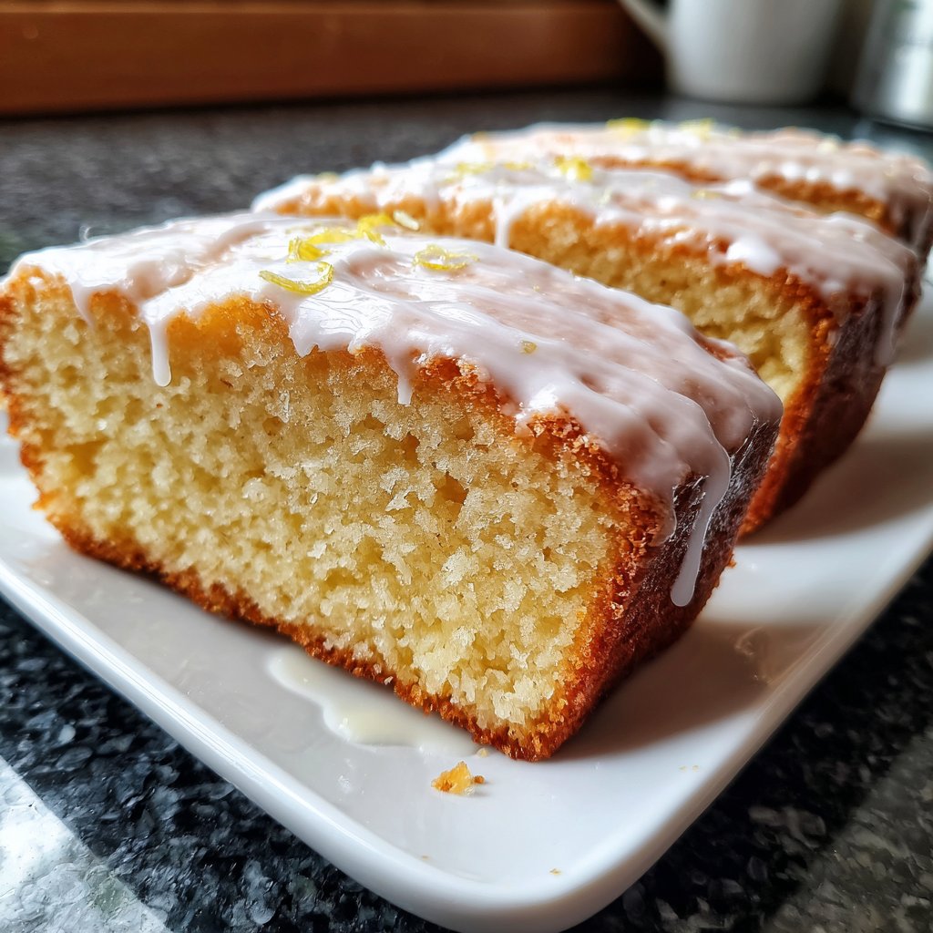 Zitronenkuchen mit Kokosglasur