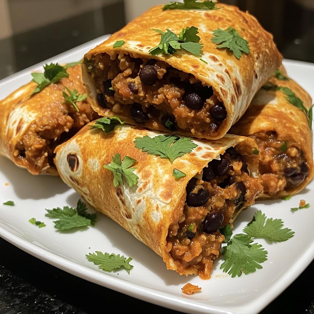 Wraps mit Bohnenfüllung