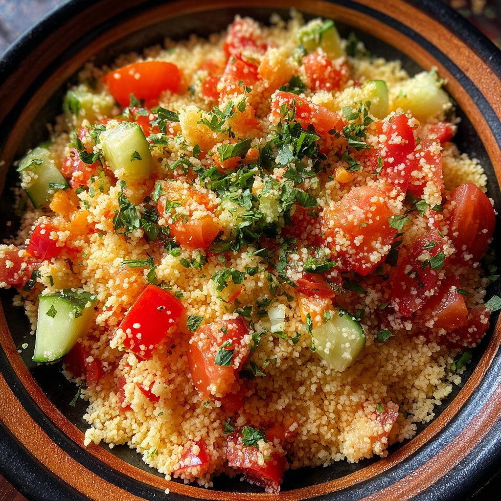 Couscous mit Tomaten und Gurke