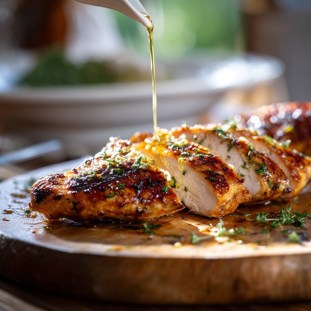 Gegrillte Hähnchenbrust Mit Zitronensaft