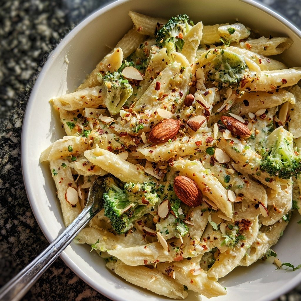 Brokkoli Mandel Pasta