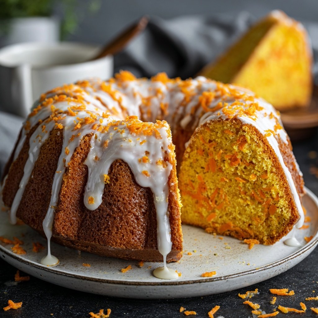 Karottenkuchen Mit Zitronen Zuckerguss